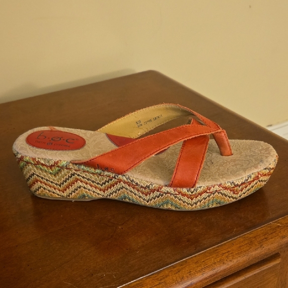 b.o.c. Orange Wedge Sandals - Picture 1 of 5